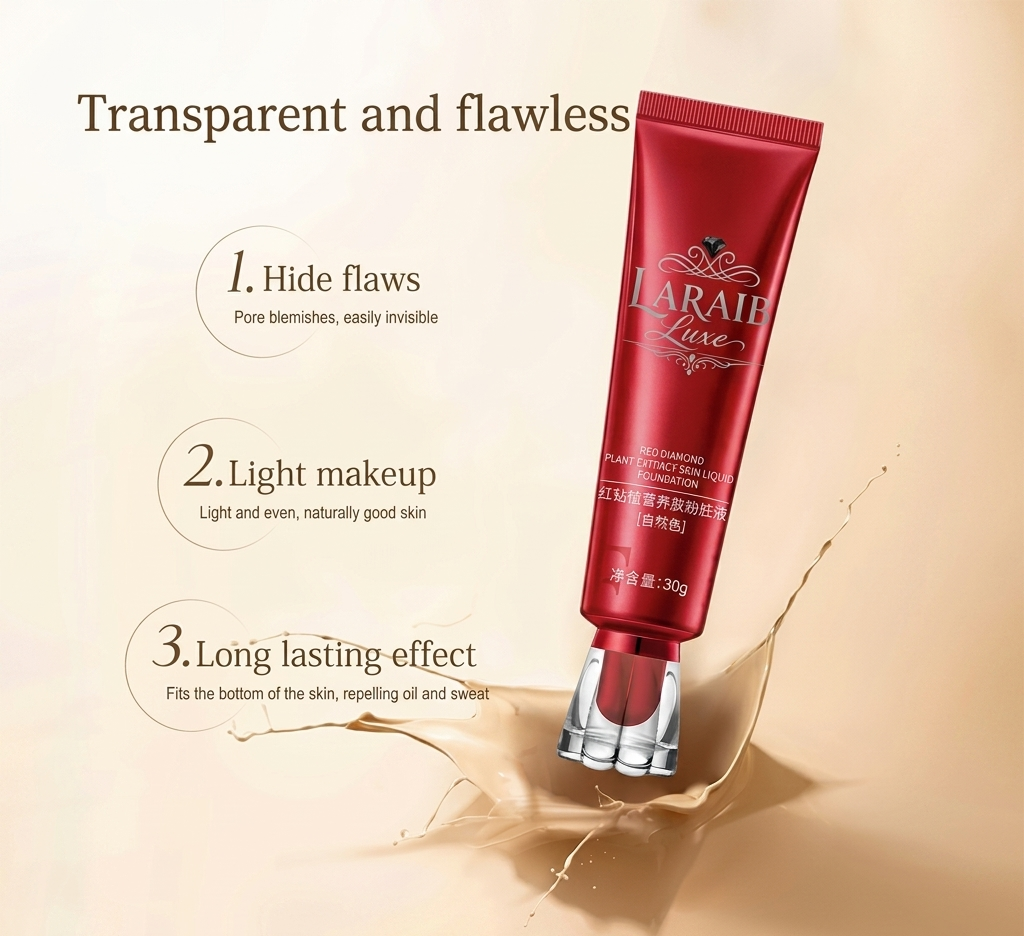 Laraib Luxe Waterproof Foundation – Medium Coverage, Oil-Free
