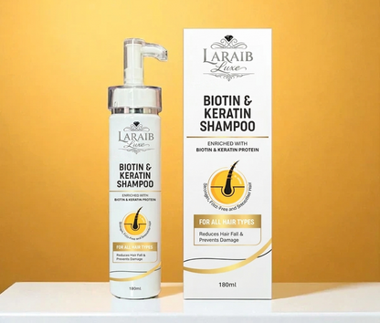 Laraib Luxe Biotin & Keratin Shampoo – Strength & Repair Formula